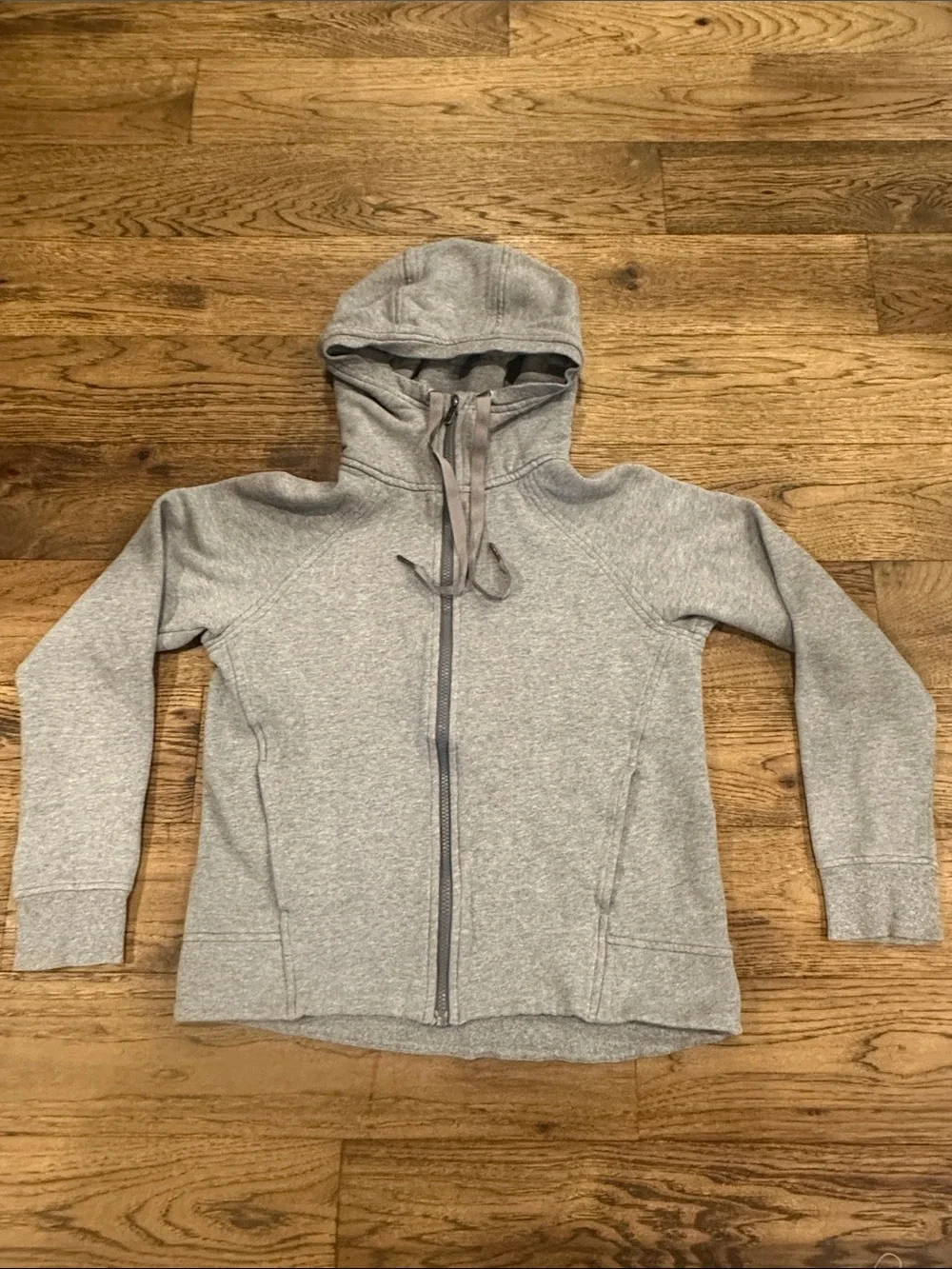 lululemon athletica Heather Gray Full-Zip Hooded Jacket